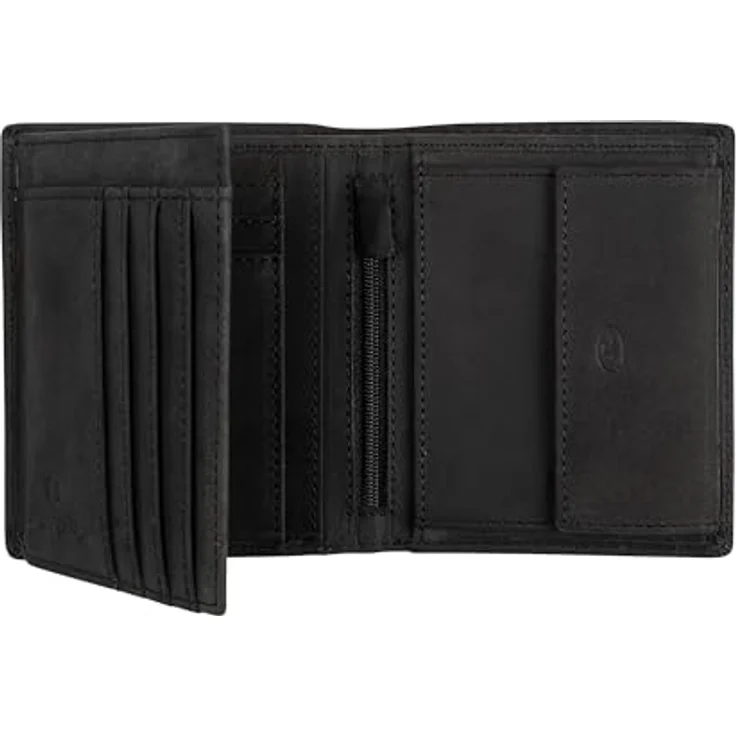 TOM TAILOR Ron Herren Geldbörse RFID Hochformat Leder Mittelgroß Schwarz – Bild 2