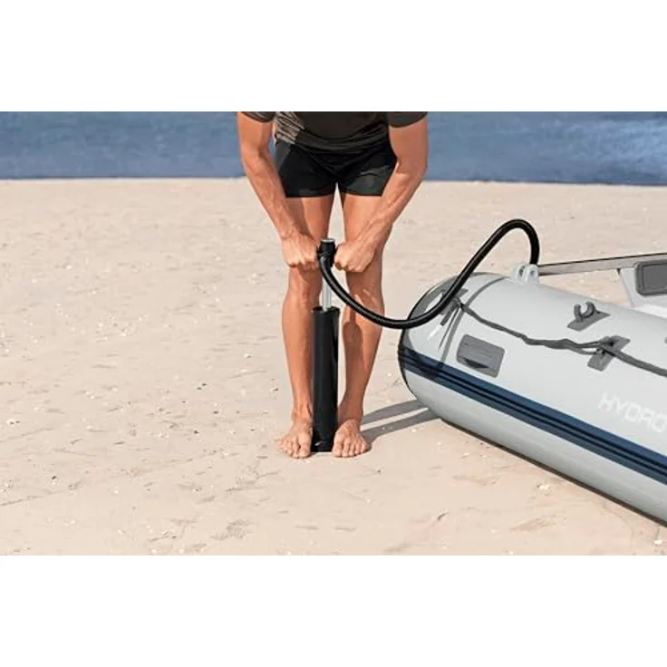Bestway Hydro Force Beacon Elite, aufblasbares Schlauchboot (335 cm, 1 Pers.), katamaranförmig, durchstichfest, mit Aluminium-Bank und Ruder – Bild 8