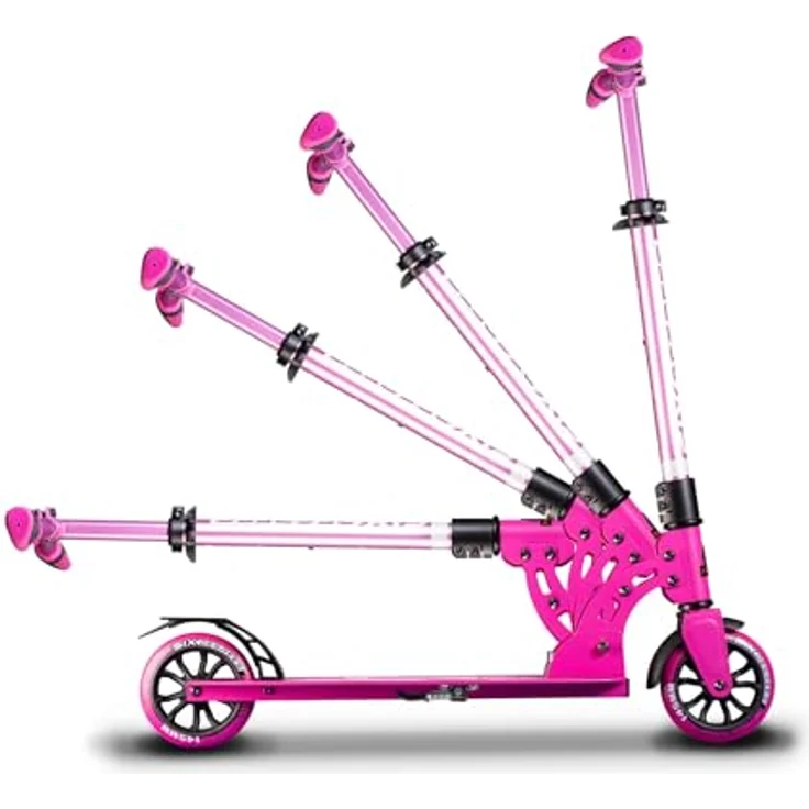 Authentic Sports Six Degrees Alu Scooter 145mm, pink, Junior Modell mit easy fold Klappmechanismus, höhenverstellbar, ABEC 7 Kugellager, max. Benutzergewicht 100 kg – Bild 5