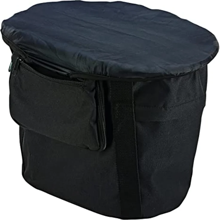 Prophete Fahrradkorb City mit Textilummantelung, inkl. E-BIKE Halter, für Lenkerbefestigung, Farbe: schwarz – Bild 4