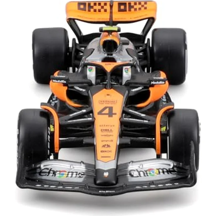 Bburago McLaren MCL60 Lando Norris #4 2023, realistisches Modellauto im Maßstab 1:43, offizielle McLaren-Lizenz, empfohlenes Alter 3+ Jahre – Bild 2