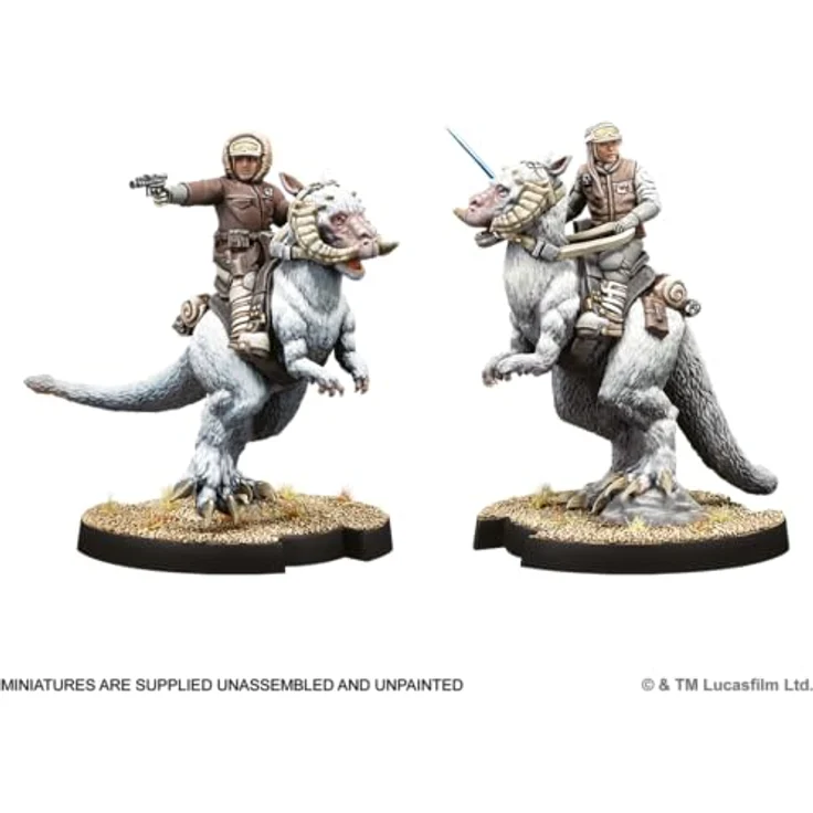 Atomic Mass Games Star Wars Legion Han Solo & Luke Skywalker on Tauntaun, Tabletop-Miniaturenspiel Erweiterung mit 2 hochdetaillierten Miniaturen und Kommandokarten für Rebellen-Armee – Bild 6