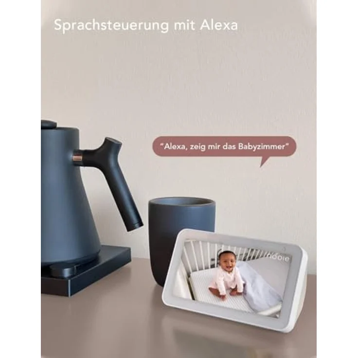 nooie 360° Babyphone, WLAN Baby Kamera mit 1080P HD Nachtsicht, KI-Tracking, Gegensprechfunktion, kompatibel mit Alexa und 2.4GHz WiFi – Bild 3