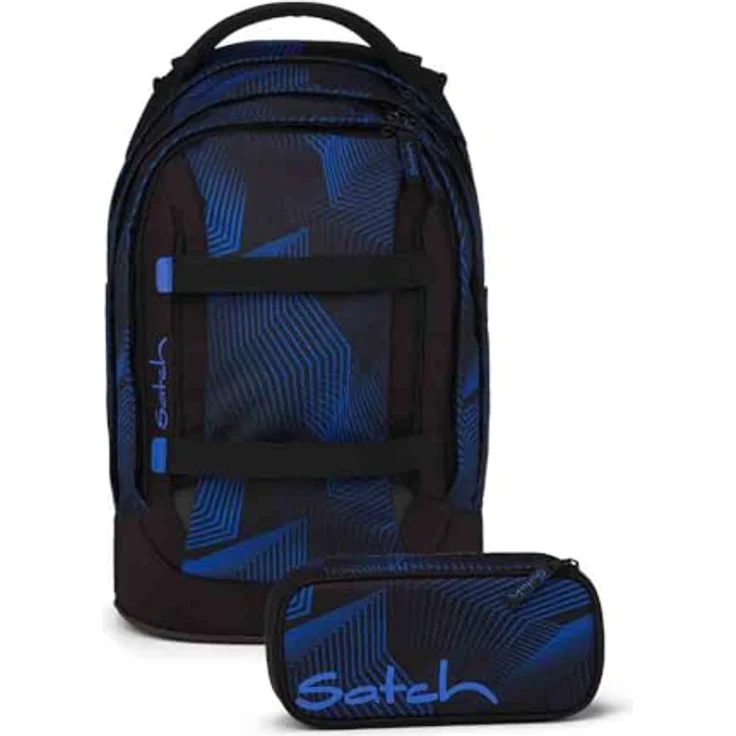 Satch Pack Schulrucksack Set 2tlg. inkl. Schlamperbox, 30 Liter Volumen, Seismic Blue – Bild 1