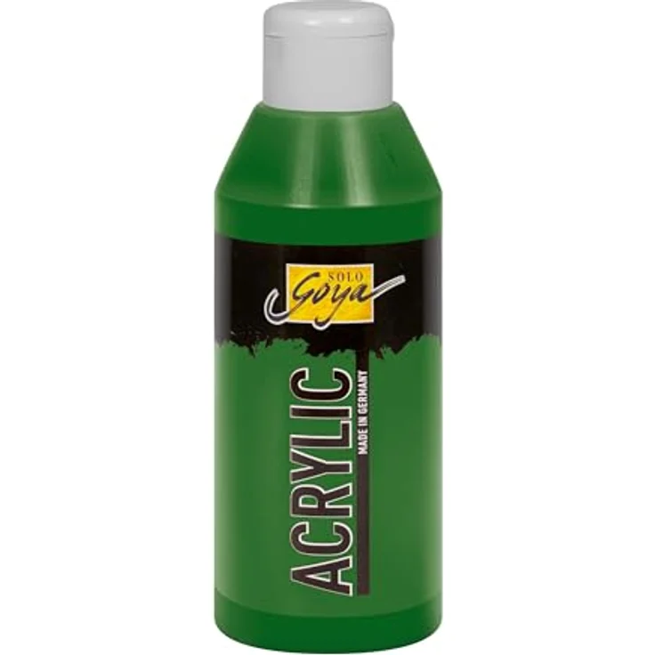 KREUL Solo Goya Acrylic laubgrün, 250 ml, hochpigmentierte Acrylfarbe, wasserbasierend, schnell matt trocknend, gut deckend, wasserfest – Bild 1