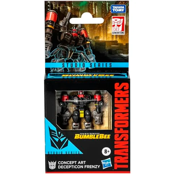 Transformers Transformers Studio Series Core-Klasse: Bumblebee Concept Art Frenzy Action-Figur, 8,9 cm groß, 2 Blaster, 11 Schritte zur Transformation – Bild 3