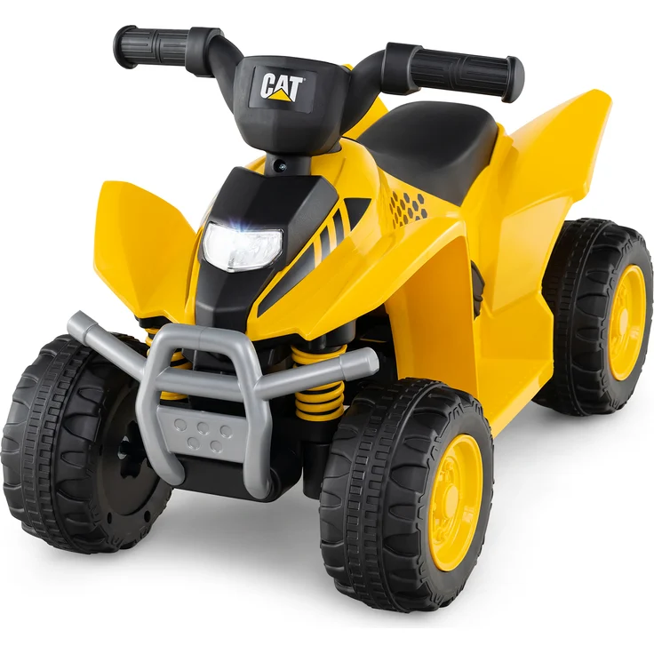 COSTWAY 6V Elektro Kinder Quad, Mini ATV für Kleinkinder, 2,8 km/h mit LED-Scheinwerfern, Musik & Hupe, Gelb, geeignet für 18–36 Monate