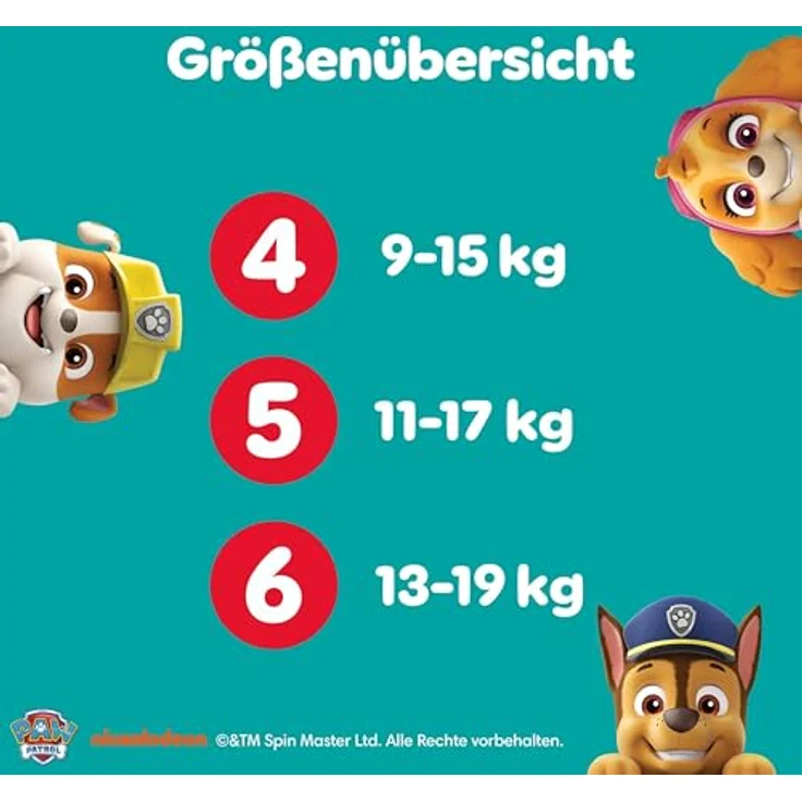 Pampers Windeln Baby Pants Dry Gr.5 Junior (11-17 kg), 360° Fit mit 100% Auslaufschutz, Paw Patrol, Monatsbox, 160 St. – Bild 8