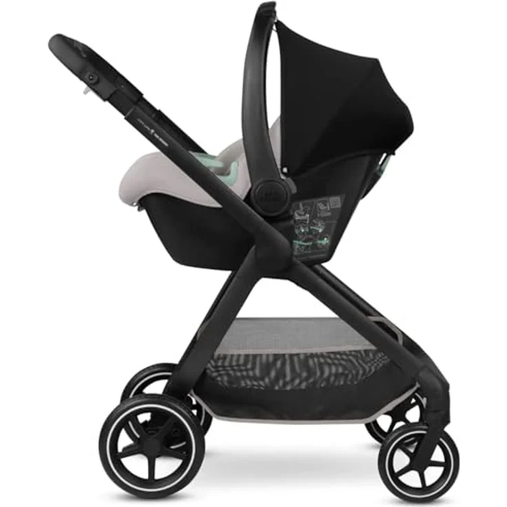 ABC Design Adapter für Babyschalen von Tulip, Maxi-Cosi, Cybex, Joie, BeSafe, Avionaut - Schwarz, Werkzeuglose Montage für City Life Kinderwagen, flexibles Travelsystem – Bild 3