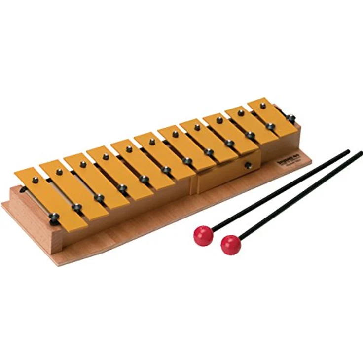 Studio 49 GSd Sopran Glockenspiel, 13 Stäbe aus Klangstahl, Resonanzkasten aus Rotbuche, inkl. Schlägel, Cantabile Serie – Bild 1