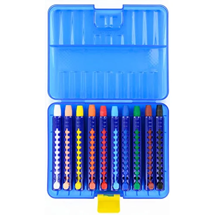 Eberhard Faber 521110 - Wachskreide, wasservermalbar, 10 Kreiden in praktischer Kunststoffbox – Bild 2