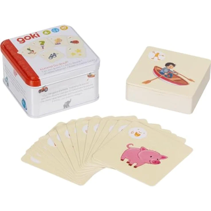 goki 56310 - Kartenspiel Kommst Du Drauf? – Kreatives Ratespiel für Kinder und Erwachsene – Pappe, 60er Set, ab 4 Jahre – Bild 1