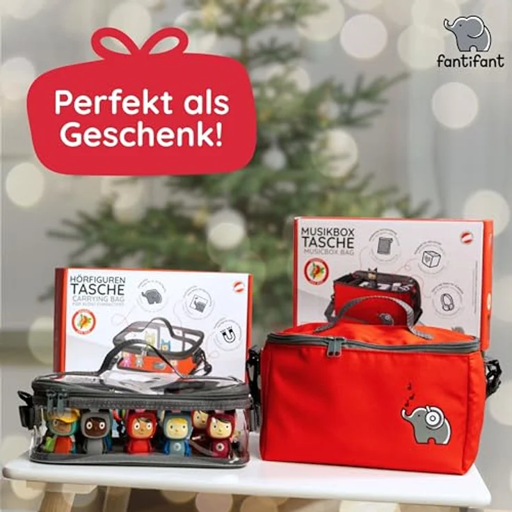 fantifant Musikbox Tasche für Toniebox [ + Netzbeutel für Tonie Aufbewahrung ] Flexible TRANSPORTTASCHE FÜR TONIEBOX Tasche für Starter Set, Figuren und Zubehör I aus recyceltem PET I flamingopink – Bild 8