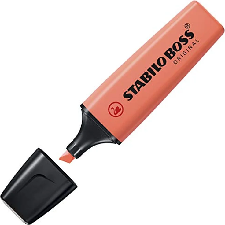 Textmarker - STABILO BOSS ORIGINAL Pastel - Einzelstift - Korallrot – Bild 2