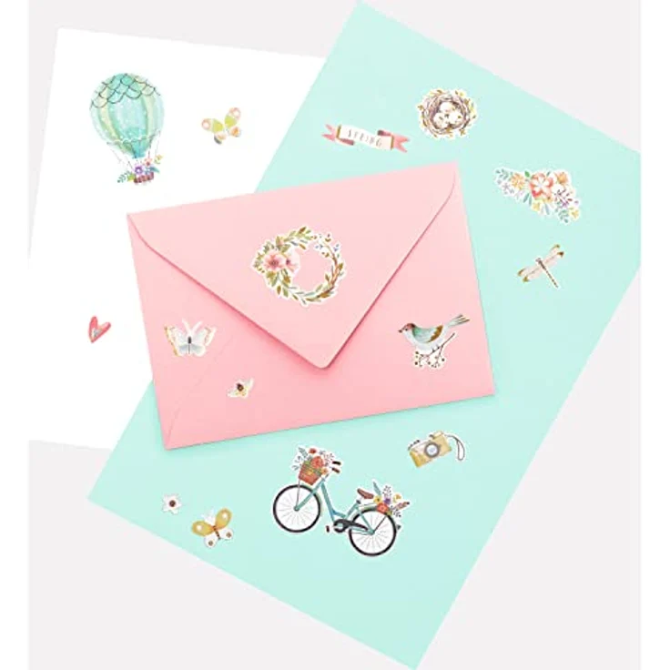 folia 18212 - Charming Sticker, Spring I, 60 Sticker, in verschiedenen Motiven, einfach von der Folie abzuziehen – Bild 4