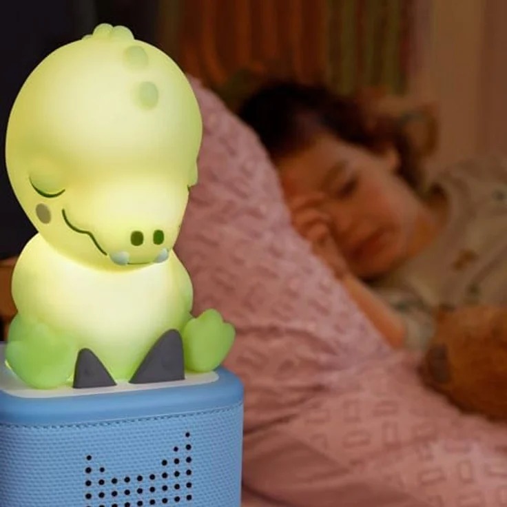 tonies Nachtlicht Schlummerkrokodil, Einschlafhilfe mit Licht & Musik, 75 Min. Melodien, 90 Min. Akkulaufzeit, eigene Aufnahmen, für Babys & Kinder ab 1 Jahr – Bild 2