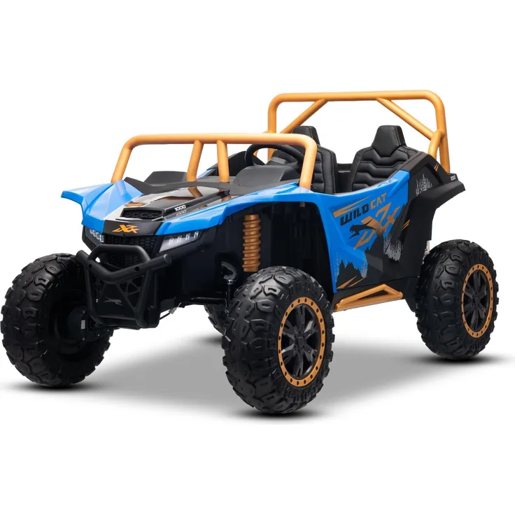 Beneo Elektrisches Ride-on Buggy Arctic CAT XXL 4x4 24V, blau, Zweisitzer, Lithium-Batterie, Hinterradfederung, Bluetooth MP3-Player, weiche EVA-Räder, Kunstledersitze