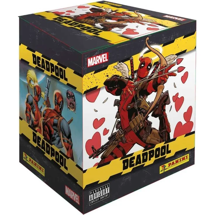 Panini Deadpool Sticker & Trading Card Collection Display, 36 Tüten mit 144 Stickern und Karten, internationale Version