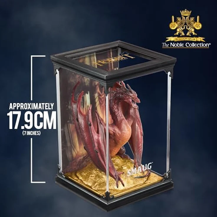 Noble Collection Herr der Ringe Diorama Figure Smaug, 17 cm, PVC-Figur – Bild 4