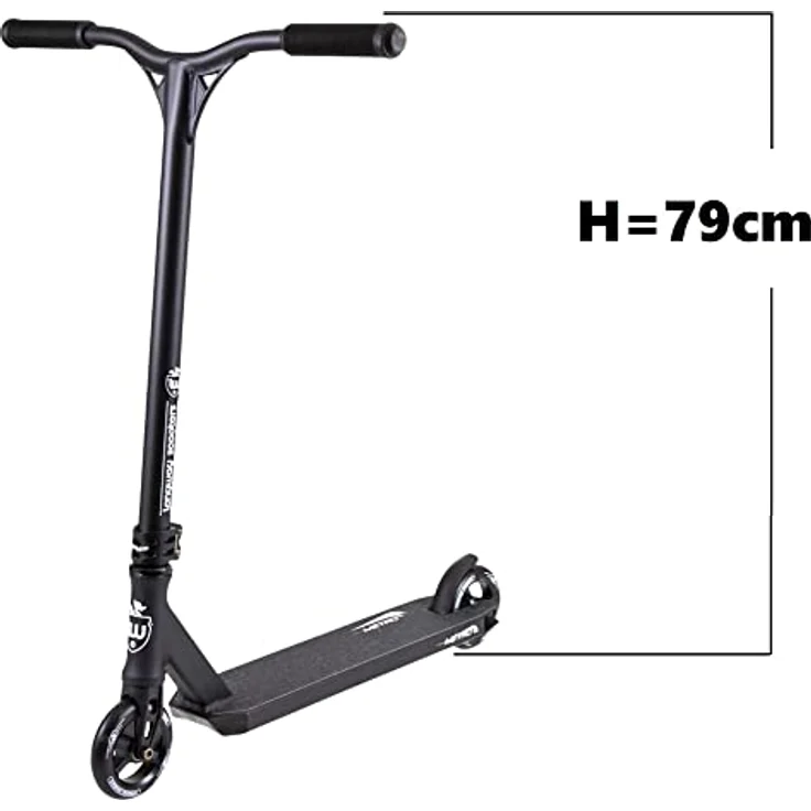 Longway Scooters Stuntscooter Longway Metro 2K19 Stunt-Scooter H=79cm Schwarz, Aluminium 6061, 110mm Rollendurchmesser, ABEC-9 Kugellager – Bild 3