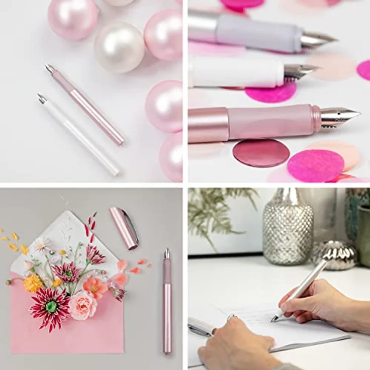 SCHNEIDER Füllhalter Ceod Shiny, Edelstahlfeder, auswechselbare Tintenpatrone, powder pink – Bild 3