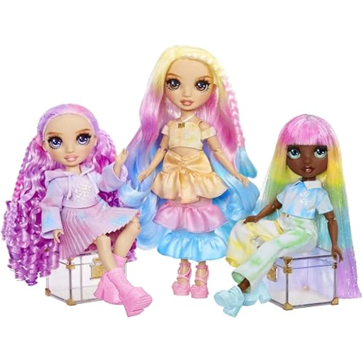 MGA ENTERTAINMENT Rainbow High Watercolor & Create, Anziehpuppe mit grünen Augen, DIY-Modepuppe mit auswaschbaren Aquarellfarben – Bild 6
