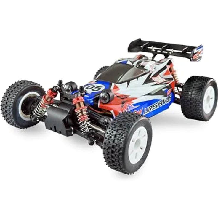 Amewi 22647 Ursavus Pro Buggy brushless 4WD 1:18 RTR, ferngesteuertes Auto mit Metall-Differentiale und Kardanwellen, blau – Bild 1
