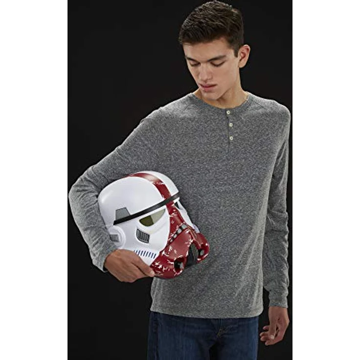 Star Wars Feuerlöschhelm Trooper (Hasbro E86715L0), Bunt - Premium elektronischer Helm mit elektronischer Sprachverzerrung, inspiriert von The Mandalorian auf Disney Plus – Bild 2