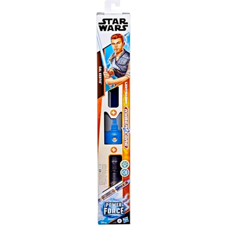 Star Wars Lightsaber Forge Kyber Core Cal Kestis, individualisierbares blaues Lichtschwert mit leuchtendem Kernstück, Lichter und Soundeffekten – Bild 2