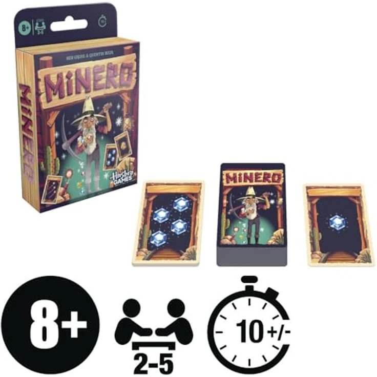 Hasbro Gaming Minero Kartenspiel - Schnelles Strategie-Spiel für 2 bis 5 Spieler, ab 8 Jahren, Spielzeit 20 Min. – Bild 5