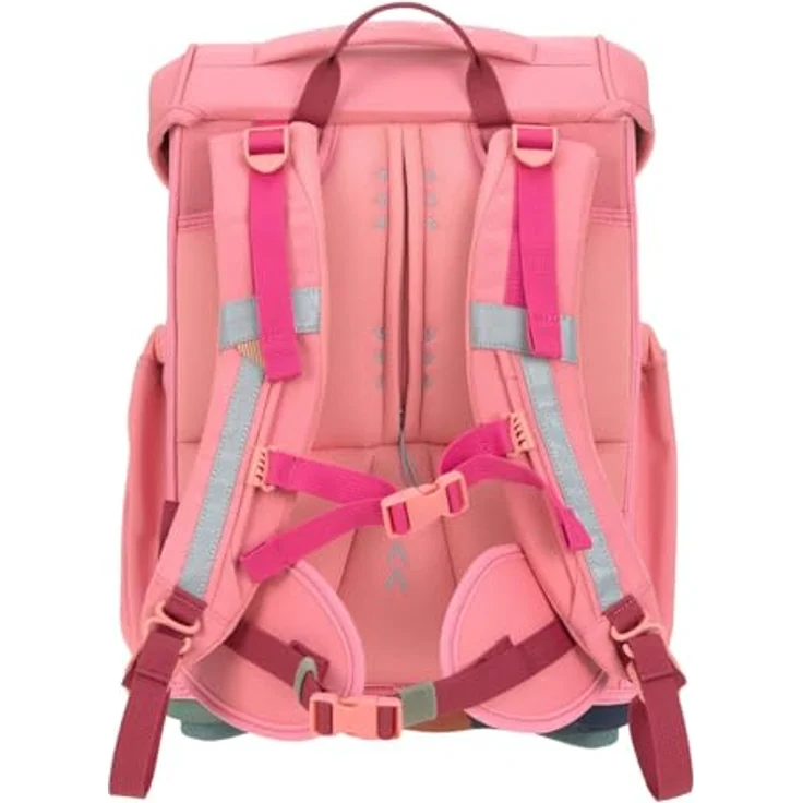 LÄSSIG Ranzenset 7-TLG. Slim Unique pink, Schulranzen mit durchdachtem Stauraum und reflektierenden Patches – Bild 4