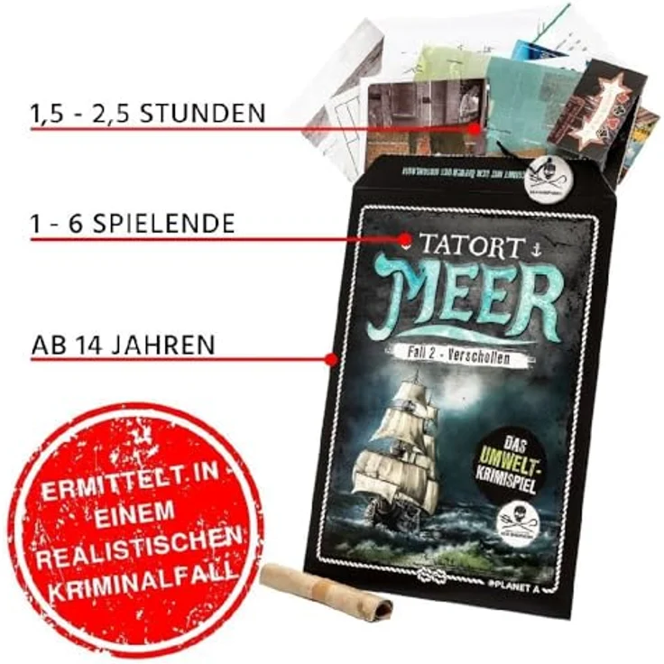 DENKRIESEN - Tatort Meer Verschollen | Spannendes Krimispiel für Erwachsene & Jugendliche für 1-6 Personen I Escape Spiel für Zuhause ab 14 Jahren | Mit Sea Shepherd im Spiel – Bild 5