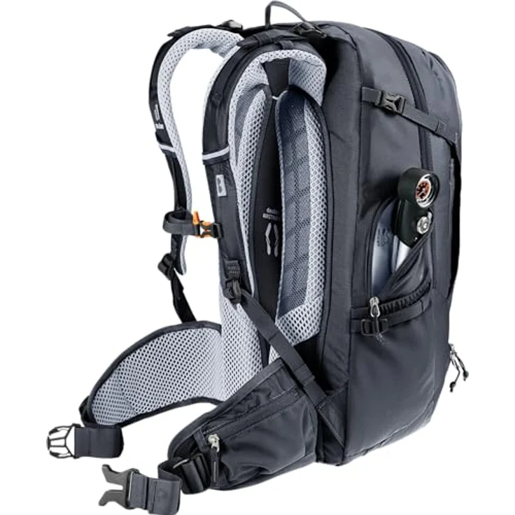 deuter Trans Alpine 30 Fahrradrucksack, 30 Liter, Airstripes System, ergonomische Schulterträger, schwarz – Bild 11