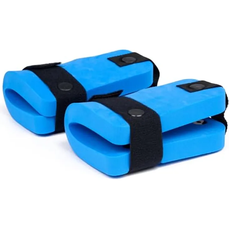 Sport-Thieme Beinschwimmer L, Schwimmhilfe mit robustem Schaumstoff und Klettverschlüssen, blau, Höhe 21 cm