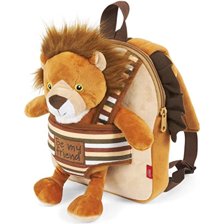 Perletti Lenny Lion Wenderucksack, 45 cm Plüschrucksack mit niedlichem Löwenmotiv, unisex – Bild 6