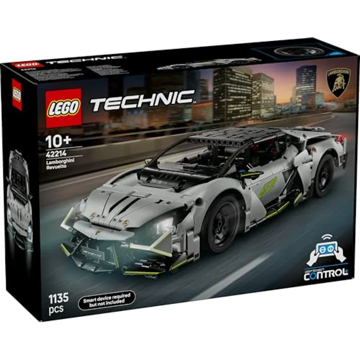 LEGO Technic 42214 Lamborghini Revuelto Supersportwagen, 1.135-teiliges RC-Bauset, ab 10 Jahren, Plug-in-Hybrid mit 1.015 PS, nicht enthaltenes USB-C-Kabel erforderlich – Bild 3