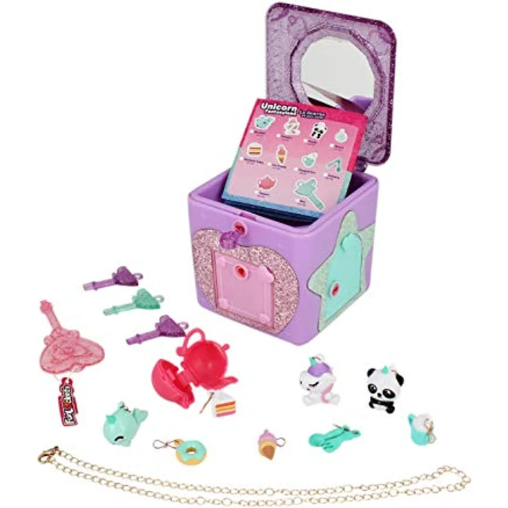 Jumbo Funlockets - Mini Schmuckkästchen mit Überraschungsanhängern und Schlüsseln, bunt – Bild 2