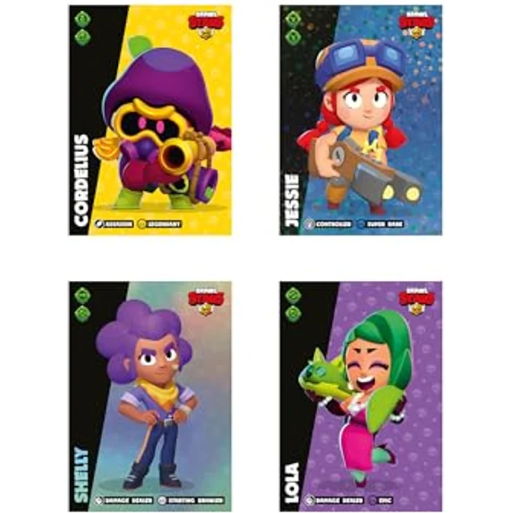 Panini Brawl Stars Trading Cards - Flow Packs Display (24 Tüten), 180 Karten mit Lieblingscharakteren, inklusive glänzender und ultraselterner Karten – Bild 8