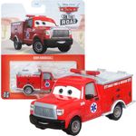 Disney Cars Spielzeug-Rennwagen Adam Roadriguez HKY37 1:55 Auto Metall, leichtes Rettungsfeuerwehrauto, Mattel