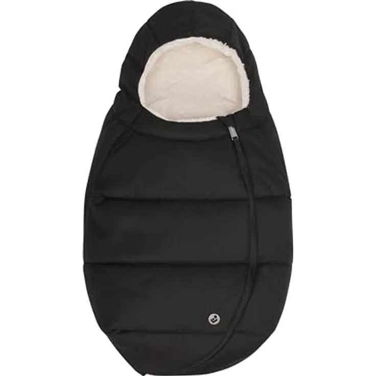 Maxi-Cosi Fußsack für Babyschalen, waschmaschinenfester Fußsack aus weichem, robustem Material, Twillic Black