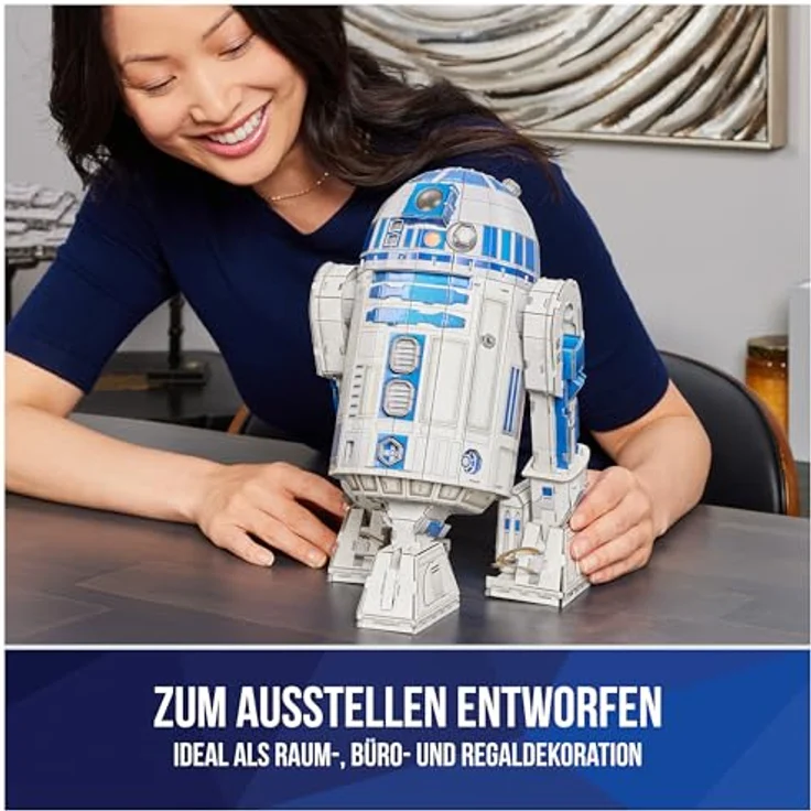 Spin Master 3D-Puzzle 4D Build - Star Wars R2-D2 Roboter, 201 Puzzleteile - Filmgetreues 3D-Modell, hochwertiger Karton, 19 cm x 18,6 cm x 28 cm – Bild 6