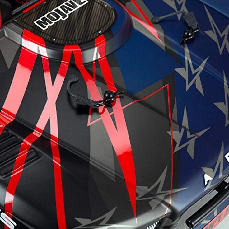 ARRMA RC Truck 1/7 MOJAVE 6S V2 4WD BLX Desert Truck mit Spektrum Firma (Ready-to-Run), Rot/Schwarz, ARA7604V2T2 – Bild 3