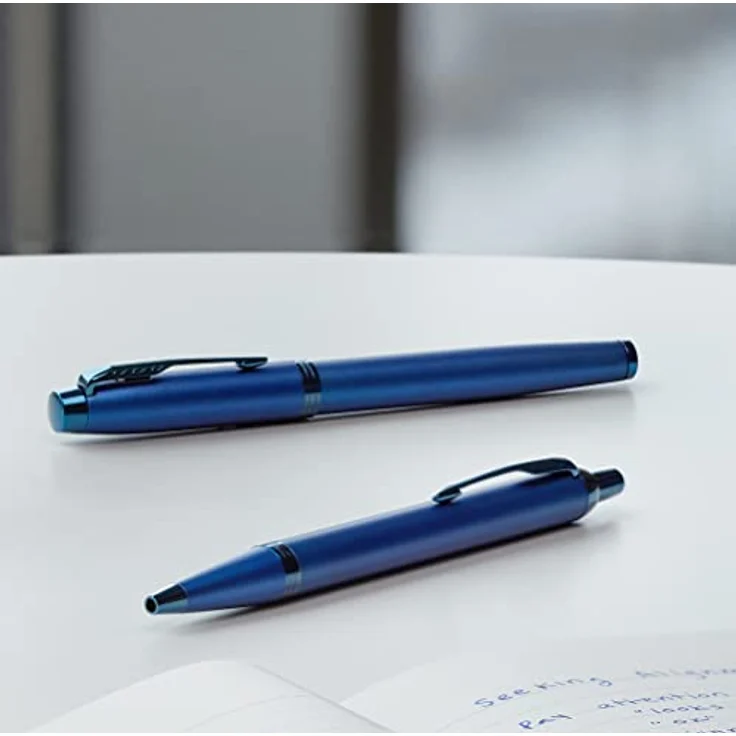 Parker Pen IM Monochrome Rollerball, PVD F, Schreibgerät mit Vollmetallgehäuse, blau – Bild 5