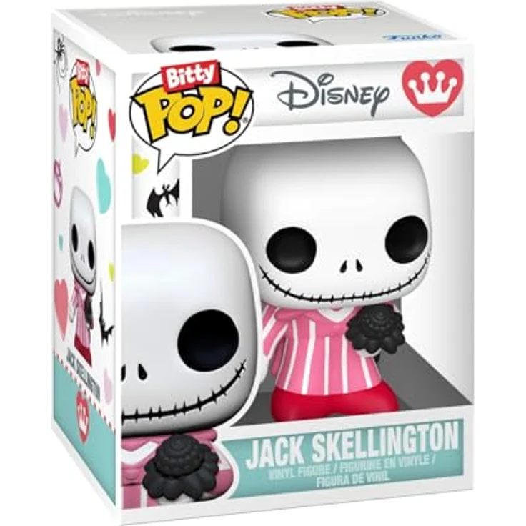 Funko Bitty POP! Bouquet: The Nightmare Before Christmas - Valentines-Jack & Sally, Sammelbare Vinylfigur, Höhe 9,5 cm, offizielles Merchandise für Sammler und Fans – Bild 4
