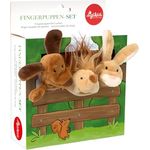 sigikid Fingerpuppen Set, braun/beige/Garten - Fröhlicher Spielspaß für Kinder ab 6 Monaten