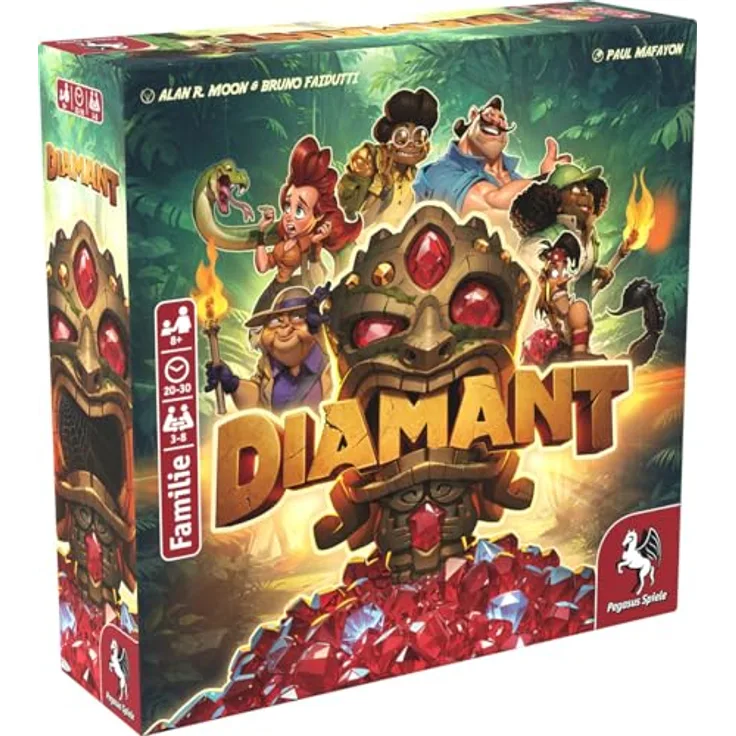 Pegasus Spiele 57260G Diamant, Familienspiel von hoher Qualität