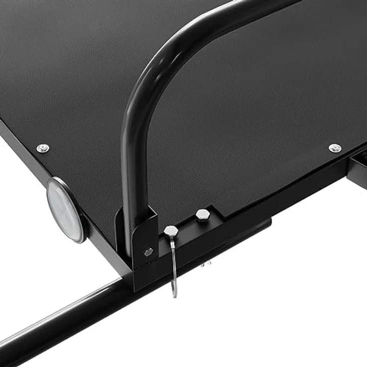 vidaXL Fahrradlastenanhänger Schwarz 122x53x31 cm Eisen, Max. Belastung 30 kg, mit Deichsel und Sicherheitsflagge – Bild 5