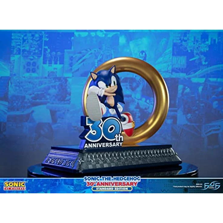 First4Figures SONIC30ST Sonic The Hedgehog Kunstharz-Statue, Schwarz – Bild 4