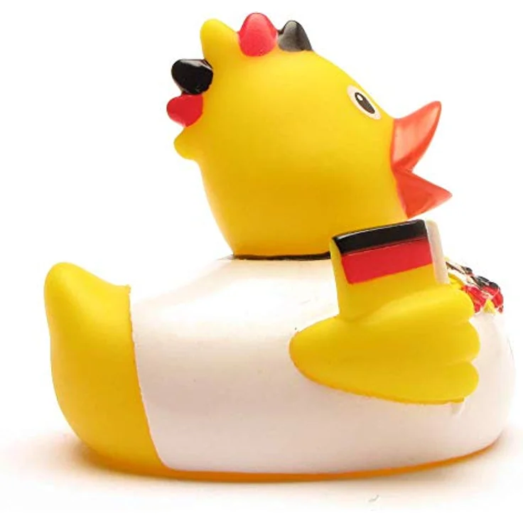 Duckshop Badeente - personalisierbar mit Wunschtext, Deutschland Fan Ente, 8 cm aus Vinyl – Bild 4