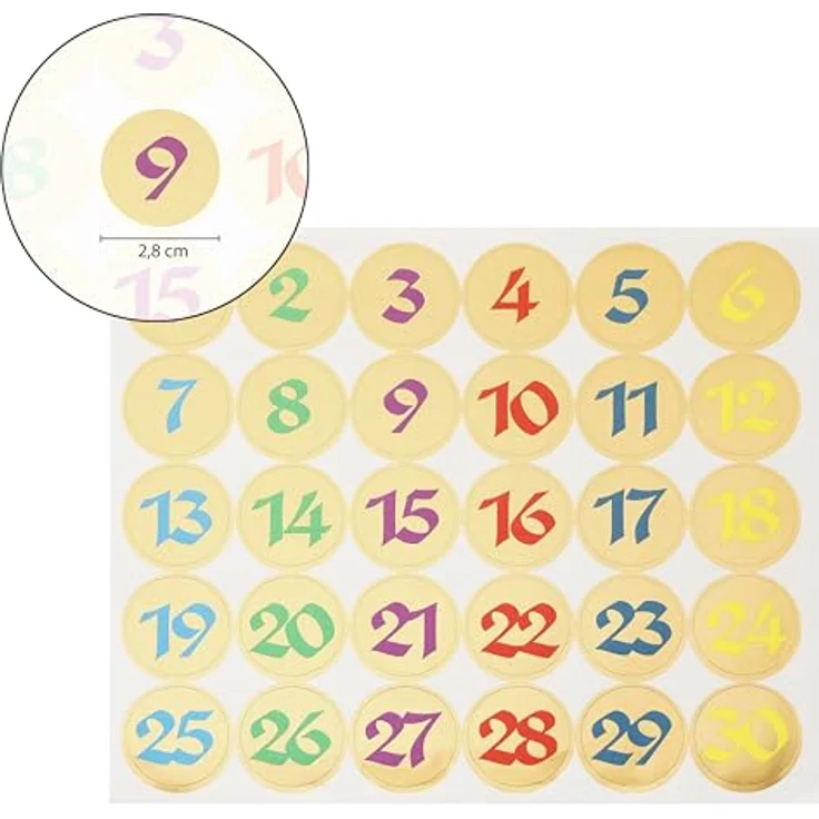 CraftWerk Ramadan Kalender Boxen - 30 Bunte Häuser mit Aufklebern zum Aufstellen und Dekorieren - Wiederverwendbare Eid Mubarak Geschenkboxen Tüten zum Befüllen – Bild 3